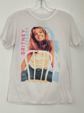 Britney Spears White Classic Vintage Concert T-shirt Size Small